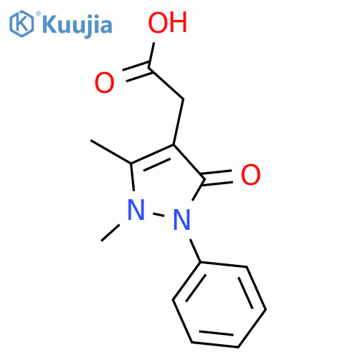 2-(1,5-dimethyl-3-oxo-2-phenylpyrazol-4-yl)acetic Acid structure