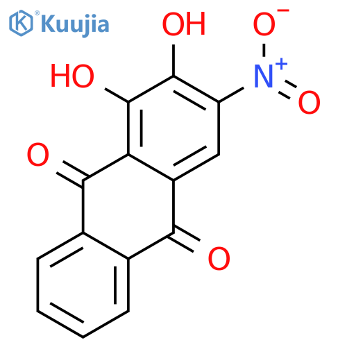 1,2-Dihydroxy-3-nitroanthraquinone structure