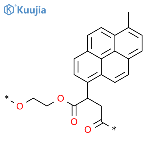 Poly[oxy-1,2-ethanediyloxy[(6-methyl-1-pyrenyl)-1,4-dioxo-1,4-butanediyl]] structure