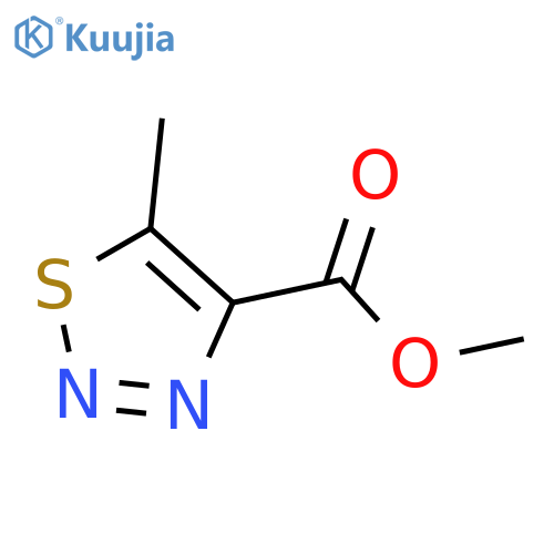 1,2,3-Thiadiazole-4-carboxylic acid, 5-methyl-, methyl ester structure