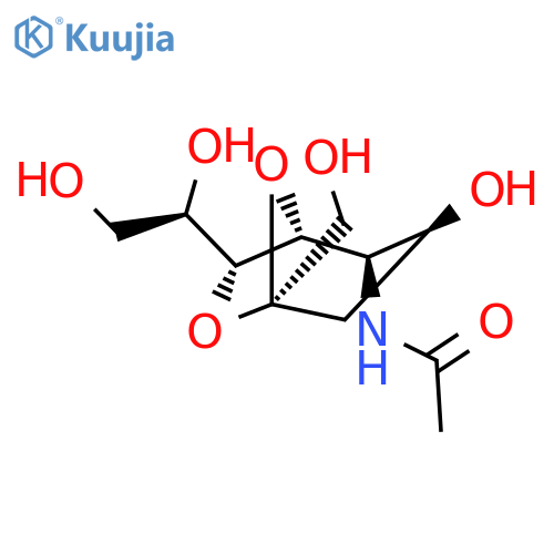 5-acetamido-2,7-anhydro-3,5-dideoxy-alpha-D-glycero-D-galacto-nonulopyranose structure