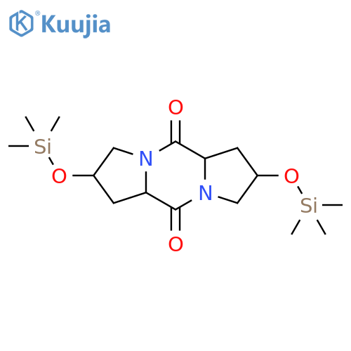 5H,10H-Dipyrrolo[1,2-a:1',2'-d]pyrazine-5,10-dione, octahydro-2,7-bis[(trimethylsilyl)oxy]- structure