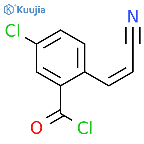 Benzoyl chloride, 5-chloro-2-(2-cyanoethenyl)-, (Z)- (9CI) structure
