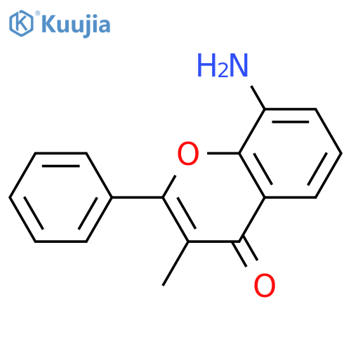 4H-1-BENZOPYRAN-4-ONE, 8-AMINO-3-METHYL-2-PHENYL- structure