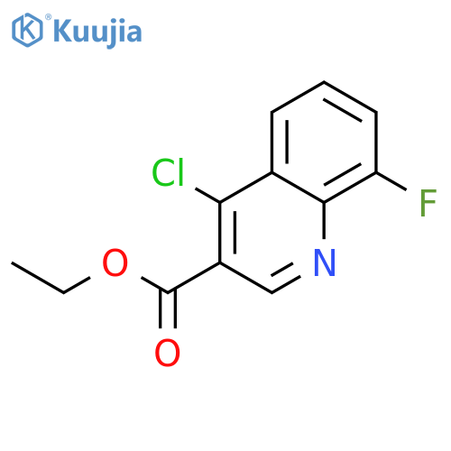 ethyl 4-chloro-8-fluoro-quinoline-3-carboxylate structure