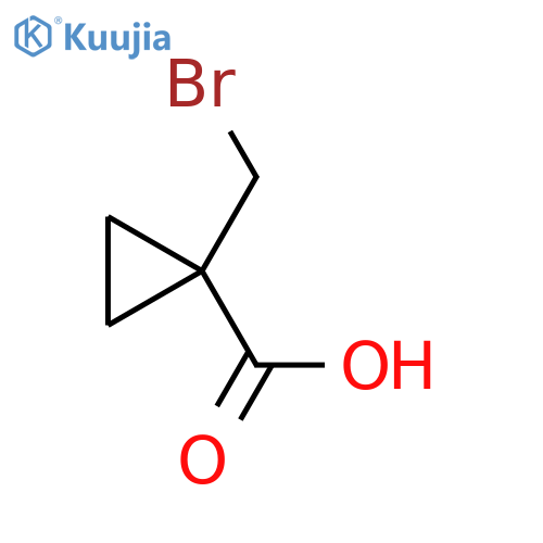 1-(Bromomethyl)cyclopropanecarboxylic acid structure