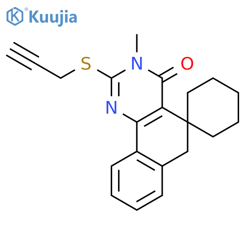 3-methyl-2-(prop-2-yn-1-ylsulfanyl)-3H-spiro[benzo[h]quinazoline-5,1'-cyclohexan]-4(6H)-one structure