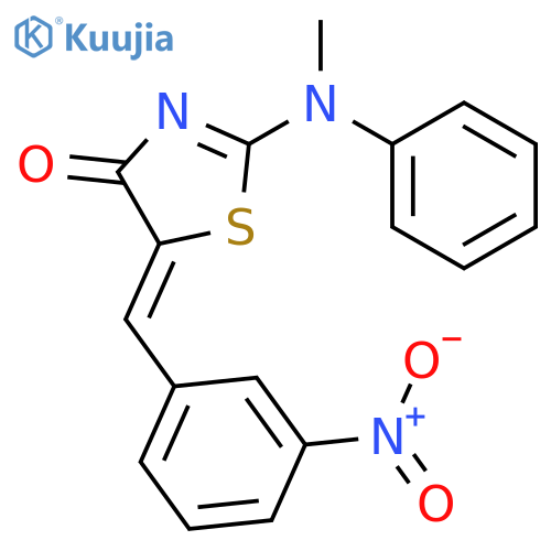 4(5H)-Thiazolone, 2-(methylphenylamino)-5-[(3-nitrophenyl)methylene]- structure
