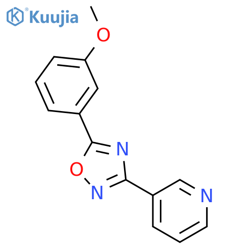3-[5-(3-methoxyphenyl)-1,2,4-oxadiazol-3-yl]pyridine structure