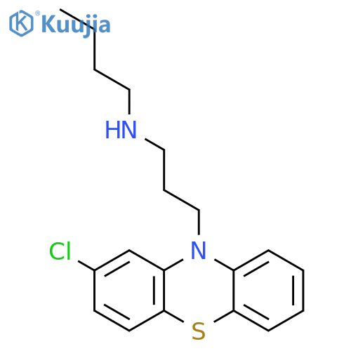 10H-PHENOTHIAZINE-10-PROPANAMINE, N-BUTYL-2-CHLORO- structure