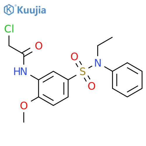 2-chloro-N-{5-ethyl(phenyl)sulfamoyl-2-methoxyphenyl}acetamide structure