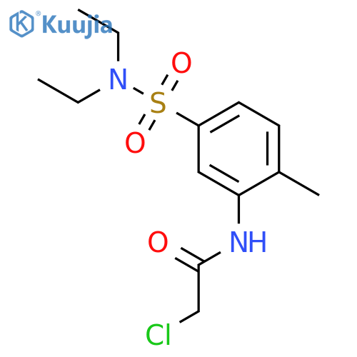 2-chloro-N-5-(diethylsulfamoyl)-2-methylphenylacetamide structure