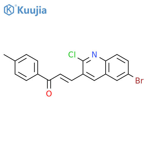 2-PROPEN-1-ONE, 3-(6-BROMO-2-CHLORO-3-QUINOLINYL)-1-(4-METHYLPHENYL)- structure