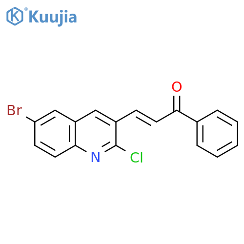 2-PROPEN-1-ONE, 3-(6-BROMO-2-CHLORO-3-QUINOLINYL)-1-PHENYL- structure