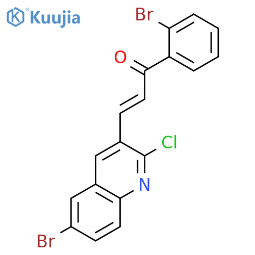 2-Propen-1-one, 3-(6-bromo-2-chloro-3-quinolinyl)-1-(2-bromophenyl)- structure