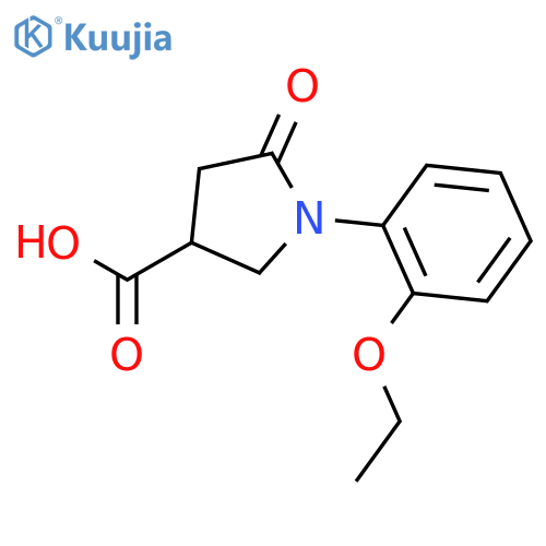 1-(2-ethoxyphenyl)-5-oxopyrrolidine-3-carboxylic acid structure