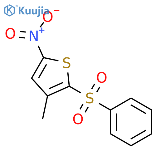 Thiophene, 3-methyl-5-nitro-2-(phenylsulfonyl)- structure