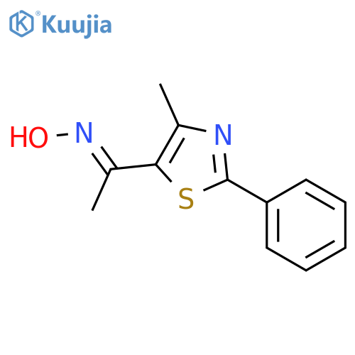 ETHANONE, 1-(4-METHYL-2-PHENYL-5-THIAZOLYL)-, OXIME, (1E)- structure