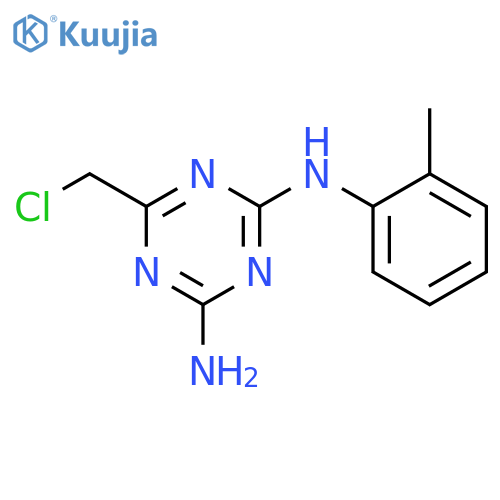 6-(Chloromethyl)-N-(2-methylphenyl)-1,3,5-triazine-2,4-diamine structure