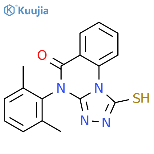 4-(2,6-dimethylphenyl)-1-sulfanyl-4H,5H-1,2,4triazolo4,3-aquinazolin-5-one structure