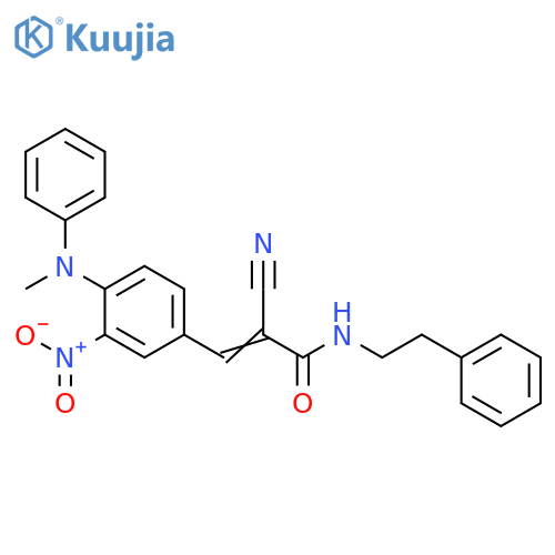 2-Cyano-3-[4-(methylphenylamino)-3-nitrophenyl]-N-(2-phenylethyl)-2-propenamide structure
