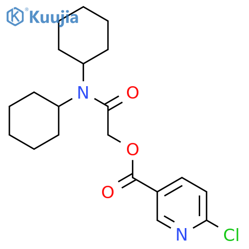 (Dicyclohexylcarbamoyl)methyl 6-chloropyridine-3-carboxylate structure