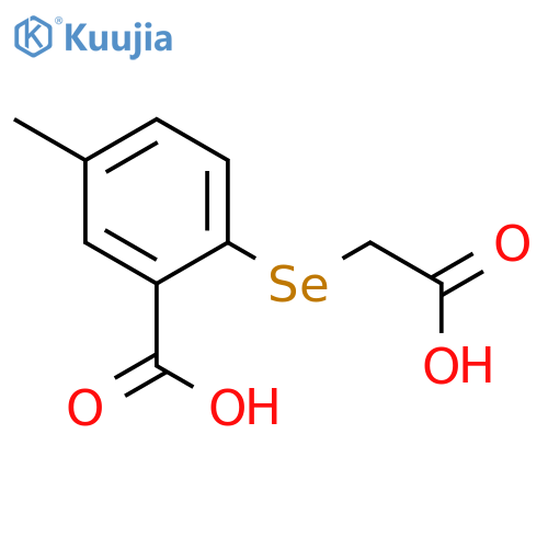 Benzoic acid, 2-[(carboxymethyl)seleno]-5-methyl- structure