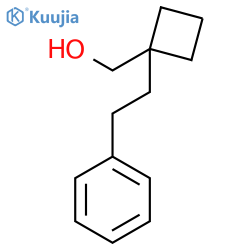 1-(2-phenylethyl)cyclobutylmethanol structure