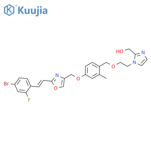 1H-Imidazole-2-methanol,1-[2-[[4-[[2-[(1E)-2-(4-bromo-2-fluorophenyl)ethenyl]-4-oxazolyl]methoxy]-2-methylphenyl]methoxy]ethyl]- structure