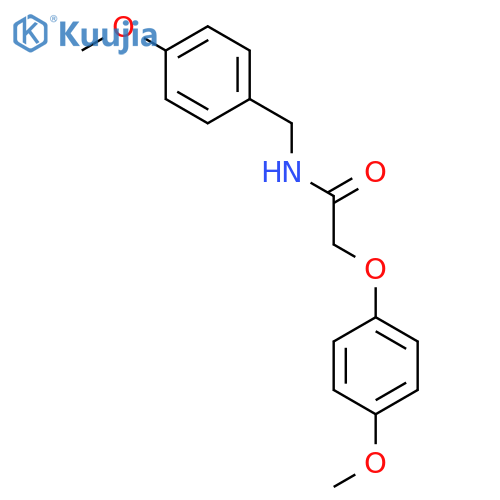 N-(4-methoxybenzyl)-2-(4-methoxyphenoxy)acetamide structure