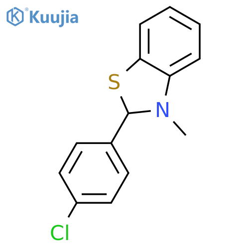 Benzothiazole, 2-(4-chlorophenyl)-2,3-dihydro-3-methyl- structure