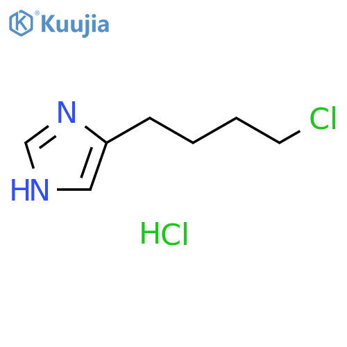 1H-Imidazole, 4-(4-chlorobutyl)-, monohydrochloride structure