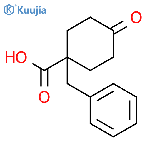 1-benzyl-4-oxocyclohexane-1-carboxylic acid structure