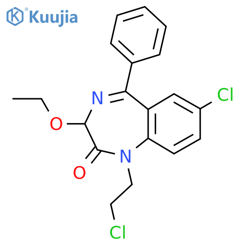 2H-1,4-Benzodiazepin-2-one, 7-chloro-1-(2-chloroethyl)-3-ethoxy-1,3-dihydro-5-phenyl- structure