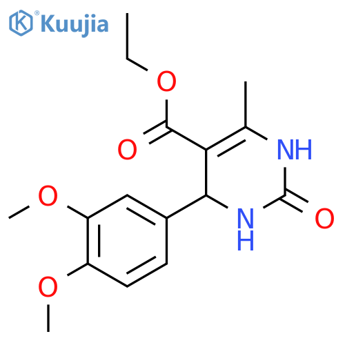 Ethyl 4-(3,4-dimethoxyphenyl)-6-methyl-2-oxo-1,2,3,4-tetrahydropyrimidine-5-carboxylate structure