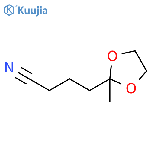 1,3-Dioxolane-2-butanenitrile, 2-methyl- structure