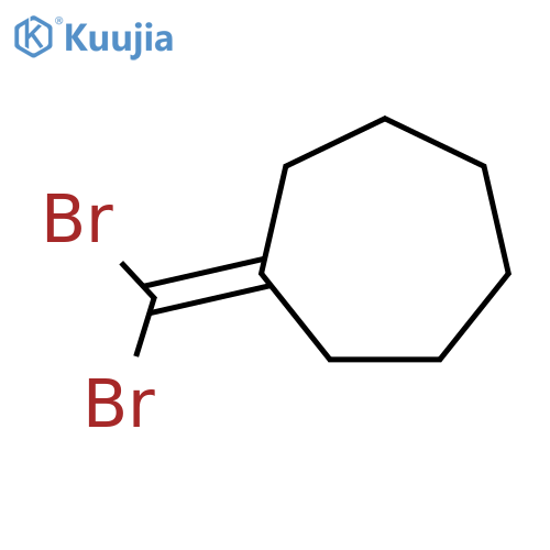 Cycloheptane, (dibromomethylene)- structure