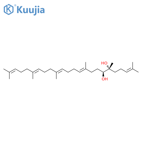 2,10,14,18,22-Tetracosapentaene-6,7-diol, 2,6,10,15,19,23-hexamethyl-, (6R,7S,10E,14E,18E)-rel- structure