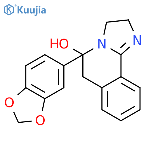 5-(1,3-benzodioxol-5-yl)-2,3,5,6-tetrahydroimidazo[2,1-a]isoquinolin-5-ol structure