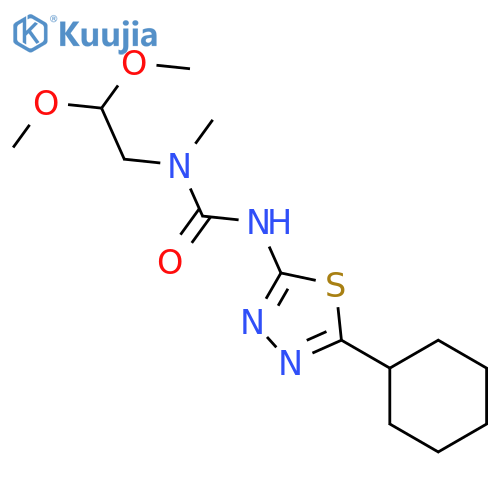 Urea,N'-(5-cyclohexyl-1,3,4-thiadiazol-2-yl)-N-(2,2-dimethoxyethyl)-N-methyl- structure