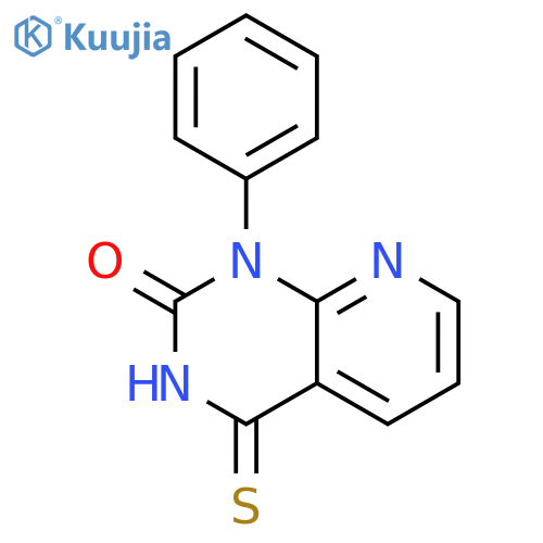 PYRIDO[2,3-D]PYRIMIDIN-2(1H)-ONE, 3,4-DIHYDRO-1-PHENYL-4-THIOXO- structure