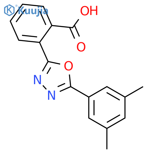 Benzoic acid, 2-[5-(3,5-dimethylphenyl)-1,3,4-oxadiazol-2-yl]- structure