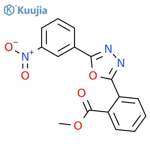 Benzoic acid, 2-[5-(3-nitrophenyl)-1,3,4-oxadiazol-2-yl]-, methyl ester structure