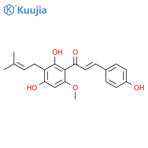 1-2,4-Dihydroxy-6-methoxy-3-(3-methyl-2-buten-1-yl)phenyl-3-(4-hydroxyphenyl)- 2-propen-1-one structure