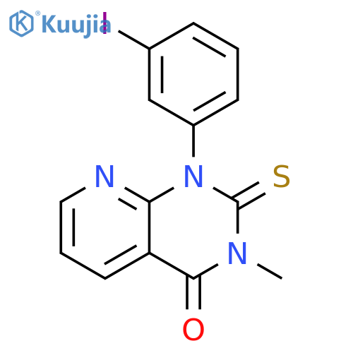 Pyrido[2,3-d]pyrimidin-4(1H)-one, 2,3-dihydro-1-(3-iodophenyl)-3-methyl-2-thioxo- structure