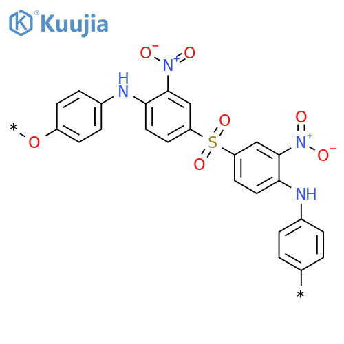 Poly[oxy-1,4-phenyleneimino(2-nitro-1,4-phenylene)sulfonyl(3-nitro-1,4-phenylene)imino-1,4-phenylene] structure