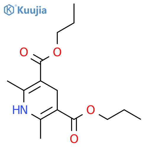 3,5-Pyridinedicarboxylic acid, 1,4-dihydro-2,6-dimethyl-, dipropyl ester structure