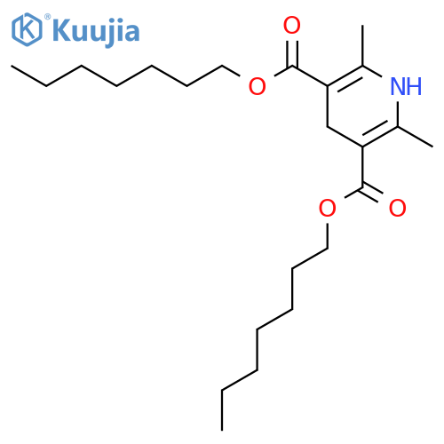 3,5-Pyridinedicarboxylic acid, 1,4-dihydro-2,6-dimethyl-, diheptyl ester structure