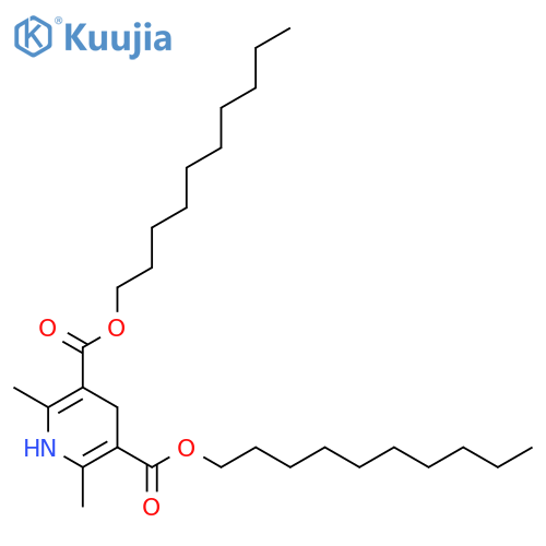 3,5-Pyridinedicarboxylic acid, 1,4-dihydro-2,6-dimethyl-, didecyl ester structure