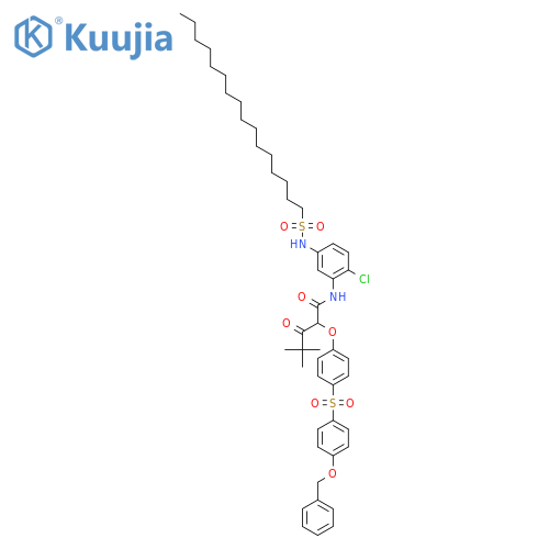 Pentanamide,N-[2-chloro-5-[(hexadecylsulfonyl)amino]phenyl]-4,4-dimethyl-3-oxo-2-[4-[[4-(phenylmethoxy)phenyl]sulfonyl]phenoxy]- structure